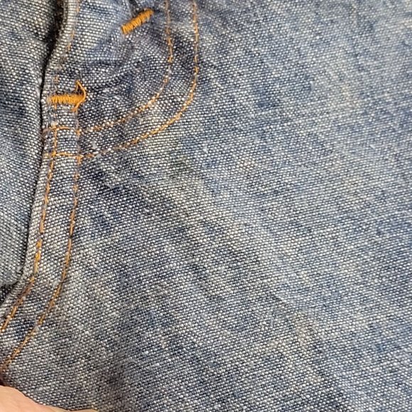 Levis Orange Tab Bell Bottoms 696 Light Weight 1975 Talon Zipper 12 Button - Picture 14 of 14